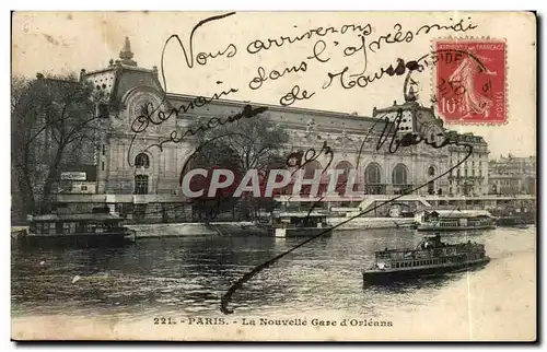 Ansichtskarte AK Paris La Nouvelle Gare d&#39Orleans Peniche