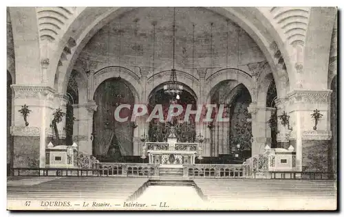 Cartes postales Lourdes Le Rosaire Interieur
