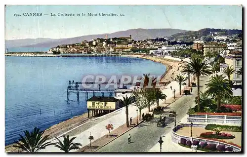 Cartes postales Cannes La Croisette et le Mont Chevalier