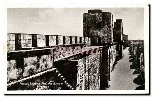 Cartes postales Aigues Mortes Vue des remparts interieurs