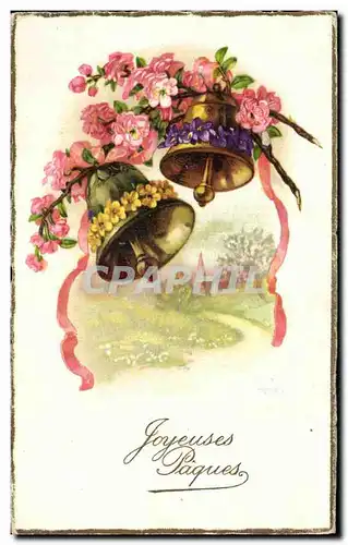 Cartes postales Fantaisie Fleurs paques