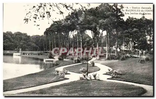 Cartes postales Station thermale de Bagnoles de l&#39orne Les jardins du Casino