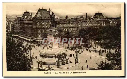 Cartes postales Paris La Place De La Republique