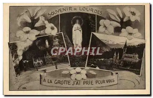 Cartes postales A La Grotte J'Ai Prie Pour Vous Lourdes