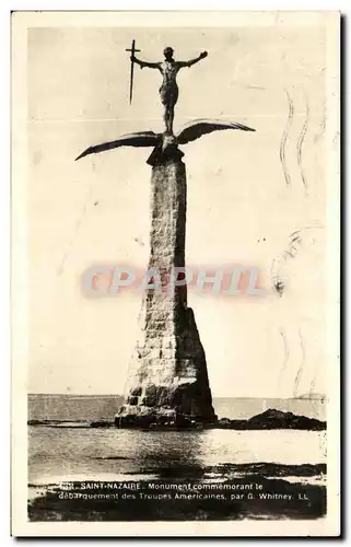 Cartes postales Saint Nazaire Monument Commemorant Le Debarquement Des Troupes Americanes Par Whitney