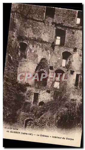 Cartes postales Clisson Le Chateau Interieur Du Donjon