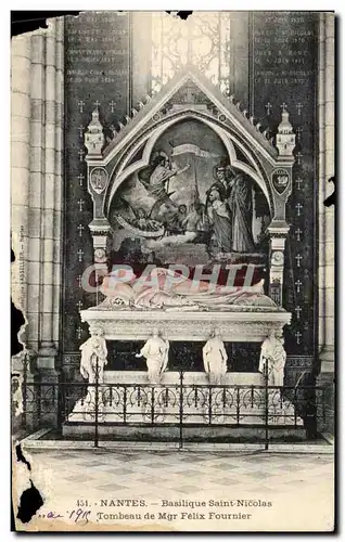 Ansichtskarte AK Nantes Basilique Saint Nicolas Tombeau De Mgr Felix Fournier