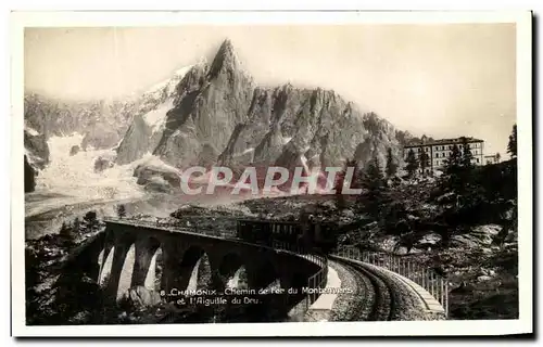 Cartes postales Chamonix chemin De Fer Du Monternvers Et l&#39Aiguille Du Dru Train