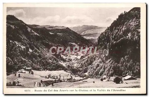 Ansichtskarte AK Route du Col des Aravis sur la Giettaz et la Vallee de I&#39Arondine