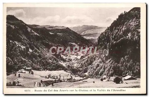 Cartes postales Route du Col des Aravis sur la Giettaz et la Vallee de I&#39Arondine