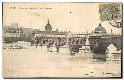 Ansichtskarte AK Lyon Pont De La Guillotiere Et Hotel Dieu