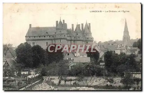 Cartes postales Langeais Le chateau Et L&#39Eglise