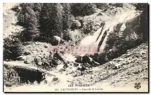 Ansichtskarte AK Cauterets Cascade de Lutour Les Pyrenees