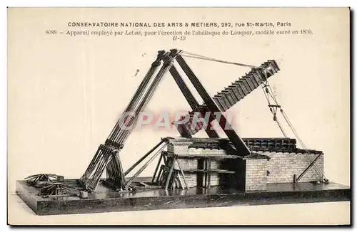 Cartes postales Conservatoire National Des Arts Metiers St Martin Paris Appreil employe par Lelas pour l&#39erec