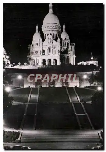 Cartes postales Paris Le Sacre Coeur illumine