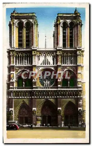 Cartes postales Paris Notre Dame La facade