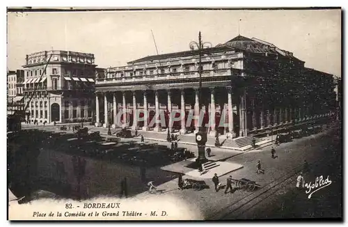 Cartes postales Bordeaux Place de la Comedie et le Grand Theatre