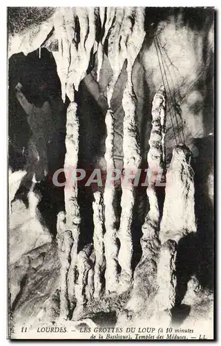 Cartes postales Lourdes Les Grottes Du Loup de la Basilique Temples des meduses