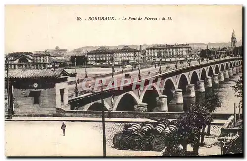 Ansichtskarte AK Bordeaux Le Pont de Pierres