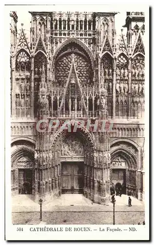 Ansichtskarte AK Rouen Cathedrale De Rouen La Facade