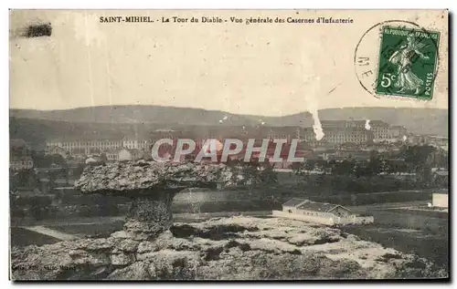 Cartes postales Saint Mihiel La Tour du Diable Vue Generale Des Casernes d'Infanterie Militaria