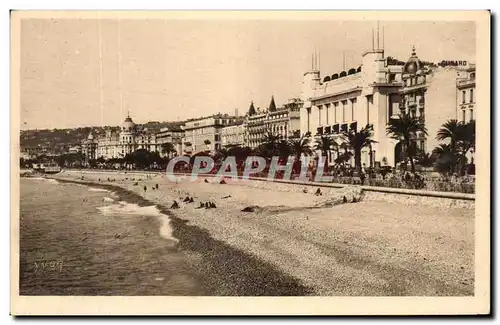 Cartes postales La Douce France Cote D&#39Azur Nice Promenade Des Anglais Et Palais De La Mediterranee