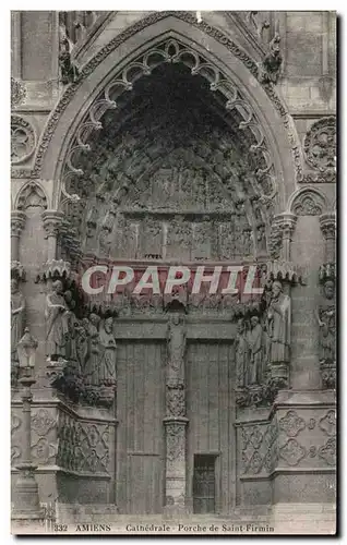 Cartes postales Amiens Cathedrale Porche De Saint Firmin