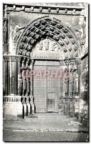 Cartes postales moderne Etampes Portail De l'Eglise Notre Dame