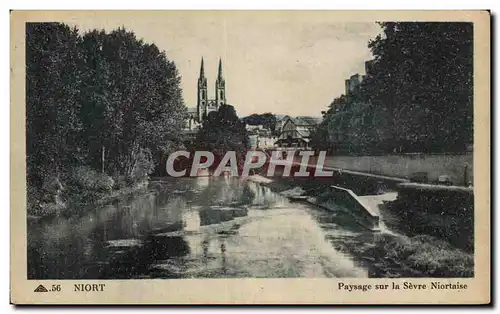 Ansichtskarte AK Niort Paysage sur la Sevre Niortaise