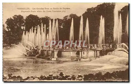 Cartes postales Versailles Les grandes eaux au bassin de Neptune