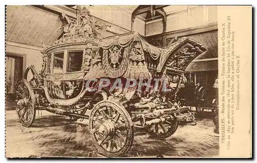 Cartes postales Versailles Musee des voitures Voiture de sacre de Charles X