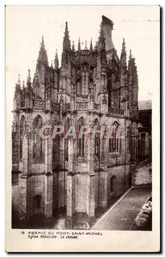 Ansichtskarte AK Abbaye Du Mont Saint Michel Eglise Abbatiale Le Chevet