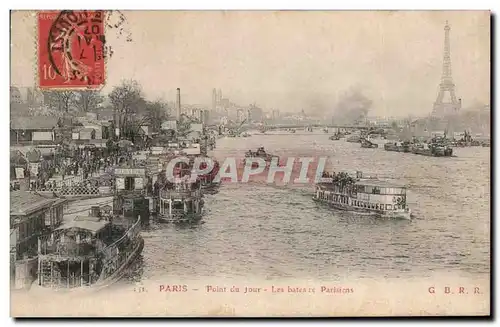 Ansichtskarte AK Paris Point Du Jour Les bateaux Parisiens Tour Eiffel peniches