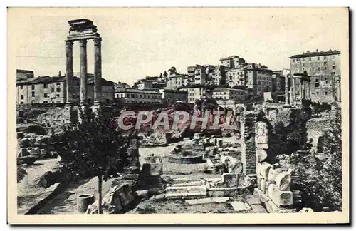 Cartes postales Roma Foro Romano Con Templo Dl Castore E Polluce e La Basillca Giulia