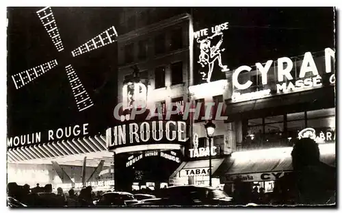 Ansichtskarte AK Paris Le Moulin Rouge la nuit Cyrano