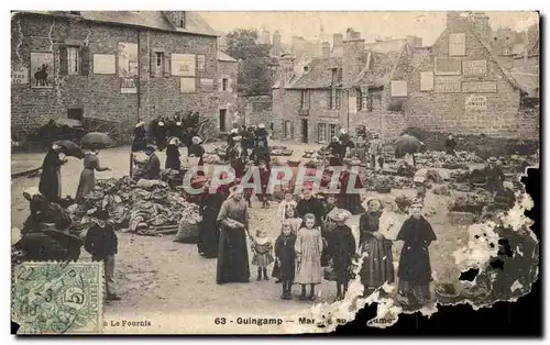 Cartes postales Guingamp le marche