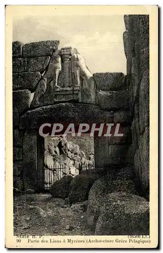 Cartes postales Serie Porte des Lions in Mycenes Grece