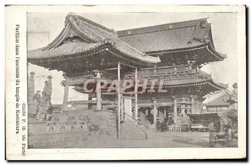 Ansichtskarte AK Cllche Pavillon dans l&#39enceinte du temple de kamakura Japon