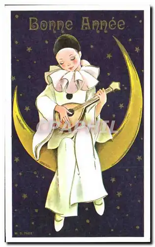 Cartes postales moderne Bonne Annee Pierrot