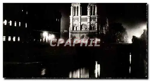 Ansichtskarte AK Paris La Nuit Notre Dame