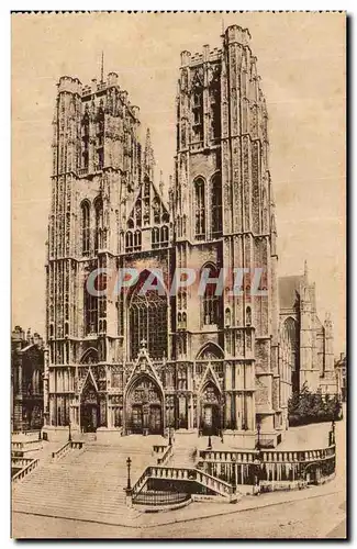 Cartes postales Bruxelles Collegiale Ss Michel Gudule Vue exterieure