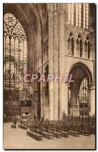 Ansichtskarte AK Bruxelles Collegiale Ss Michel Gudule Le Transept Nord et le Vitrail de Charles Quint