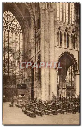 Cartes postales Bruxelles Collegiale Ss Michel Gudule Le Transept Nord et le Vitrail de Charles Quint