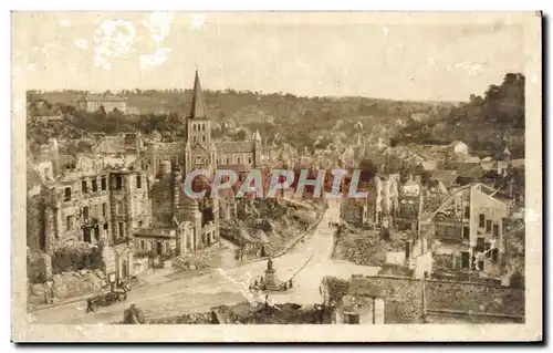 Cartes postales Vire Place de l&#39Hotel de Ville et eglise Sainte Anne