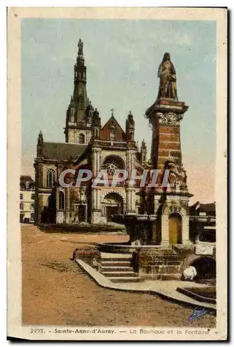 Cartes postales Sainte Anne D'Auray la Basilique et le Fontaine