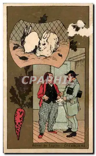 Chromo thibert Rochefort sur Mer Rue Audry de Puyravault Rever de lapins Creanciers Carrotte