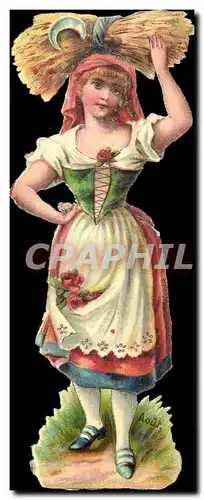 Chromo Paysanne revenant des champs