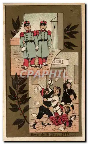 Chromo Thibert Rochefort sur Mer Soldats Militaria Enfants