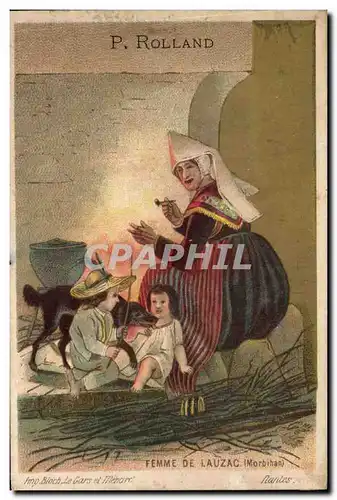 Chromo La Rochelle Roland Femme de Lauzac Morbihan Chien