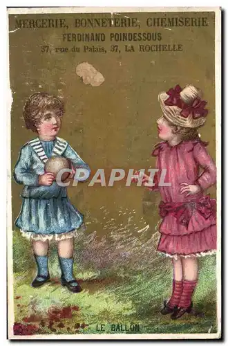 Chromo Ferdinand poindessous La rochelle EnfantLe ballon